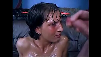 Cocksucker Denise Gets Covered In Cum In Orgy