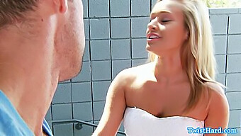 Blonde Pornstar Kennedy Leigh Gives A Sloppy Blowjob