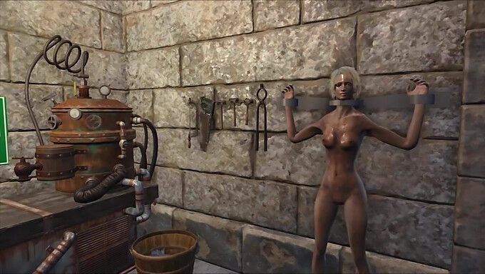 Hriešny Hrad Z Fallout 4 Je Zobrazený V Kreslenom Porne.