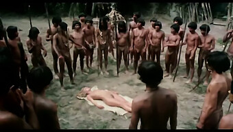 Laura Gemser In Vintage Cannibal Film With Bushy Pussy