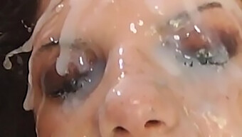 Group Cumslut Jessy Gets Covered In Cum In Wild Bukkake Video