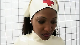 A Single Man Receives Simultaneous Attention From Four Nurses, Focusing On Oral, Anal, And Bdsm Techniques.