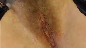 Close-Up Of Blonde'S Hairy Pussy On Webcam