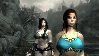 Jenna Og Lacey'S Misadventures I Skyrim: Et 3d Erotisk Eventyr