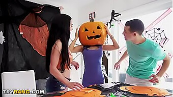 Tia Cyrus, Stepmom, Gets Her Face Stuck In A Pumpkin On Halloween