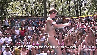 Exhibitionist Milfs Go Wild At Nudist Resort'S Bikini Contest