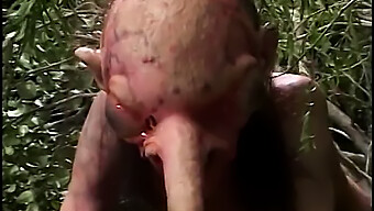 A Blonde Woman With A Large Vagina Engages In Intense Sexual Activity Outdoors With A Man Who Has A Long Nose