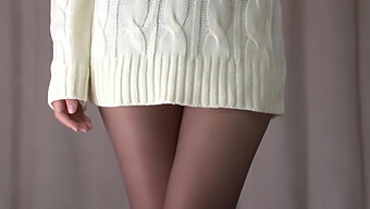 Up-Close View Of Legs In A Miniskirt