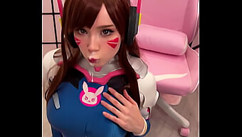 La Star De Tiktok S'Habille Comme Le Daddy Overwatch, Fait Une Gorge Profonde Et Reçoit Un Facial