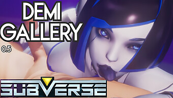 Demi Gallery在subverse Hentai游戏中的机器人性爱