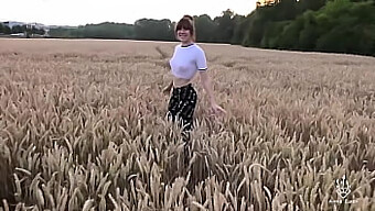 German Teen'S First Experience In A Cornfield: Pov