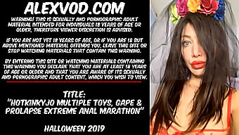 Jeu Anal D'Halloween 2019 Avec Hotkinkyjo Et Prolapse Extrême