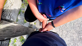 Paja Pov Al Aire Libre Con Una Amateur Europea