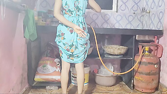 Indian Wife Shares Her Husband With A Mature Woman In The Kitchen