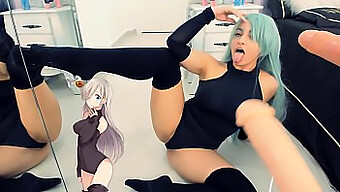 Caliente Sesión Con Una Joven Cosplay Y Terminando La Corrida Facial