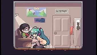 Hatsun Miku In Pixel Canta Con Intensità Orgasmica