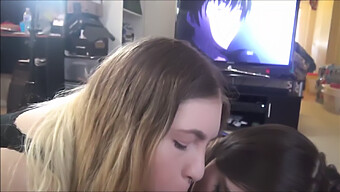 Jessica And Hannah Give Me A Sloppy Blowjob